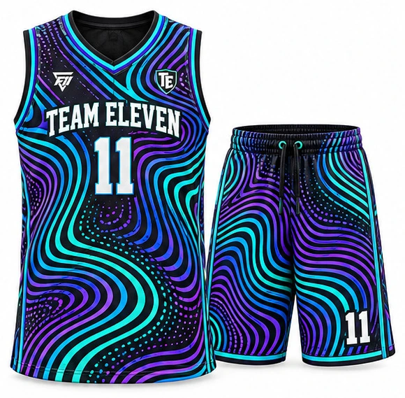 Neon Maze Basketball Kit design concept