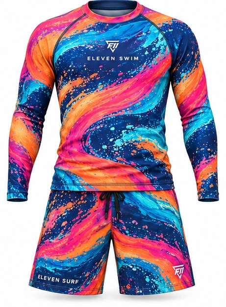 Sunset Surf Rashguard Set design concept