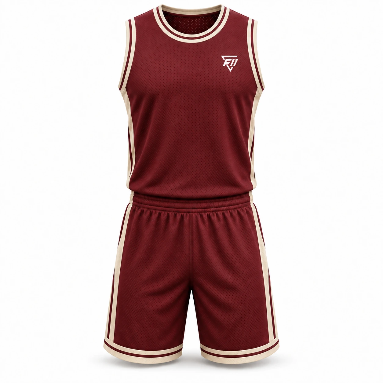 Burgundy Basketball Kit — Burgundy / ivory