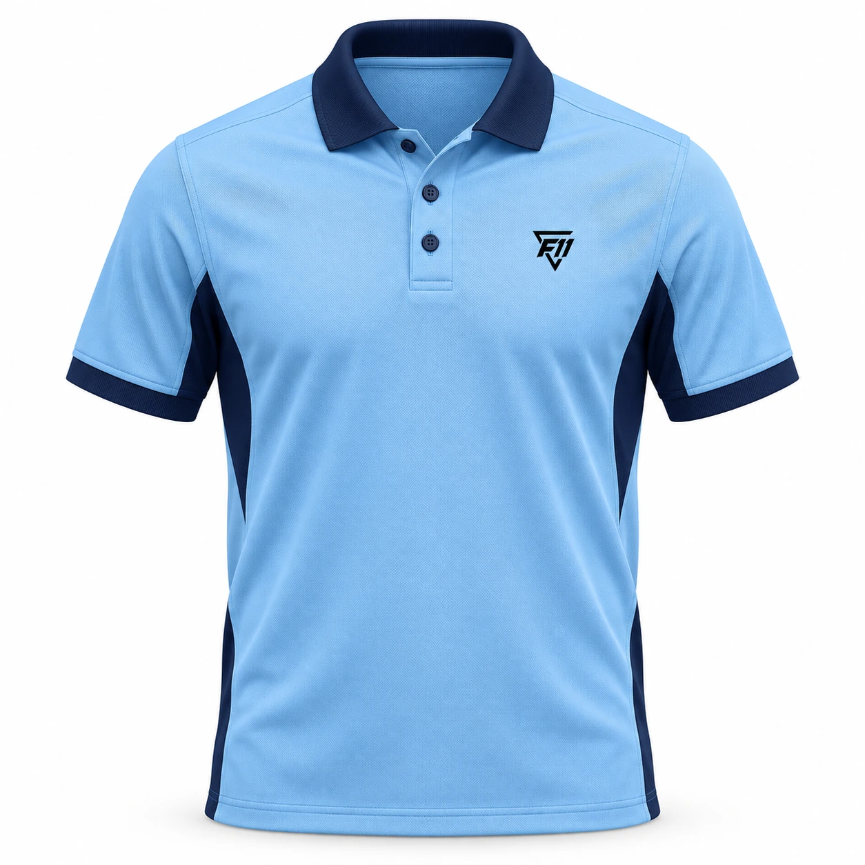 Sky Blue Cricket Polo design concept